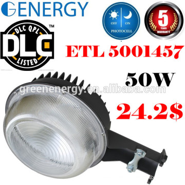 LED-Straßenleuchte &amp; Hof Licht &amp; LED Sicherheitslicht 130lm / W DLC ETL Fotozelle führte Dusk zu Dawn Scheune Licht 50 Watt für US-Märkte